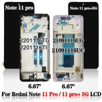 Original For Xiaomi Redmi Note 11 Pro 2201116TG 5G LCD Screen Touch Glass Digitizer For Redmi Note 11 Pro+ 5G 21091116UG LCD