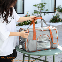 韓版透氣網麵寵物手提包大容量包寵物外出便攜背包●江楓雜貨鋪