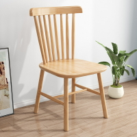 北歐溫莎椅實木餐椅靠背家用客廳餐桌椅子書房書桌椅現代簡約飯店