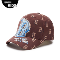 【MLB】童裝 可調式棒球帽 童帽 MONOGRAM系列 波士頓紅襪隊(7ACPMT13N-43BRD)