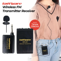 Taffware Wireless FM Transmitter Receiver Pro Microphone - WR-601 - Black