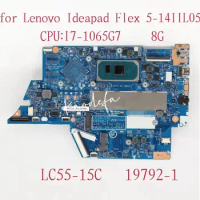 19792-1 Mainboard For Lenovo Ideapad Flex 5-14IIL05 Laptop Motherboard CPU:I7-1065G7 8G FRU: 5B20S44319 5B21B26523 100% Test OK