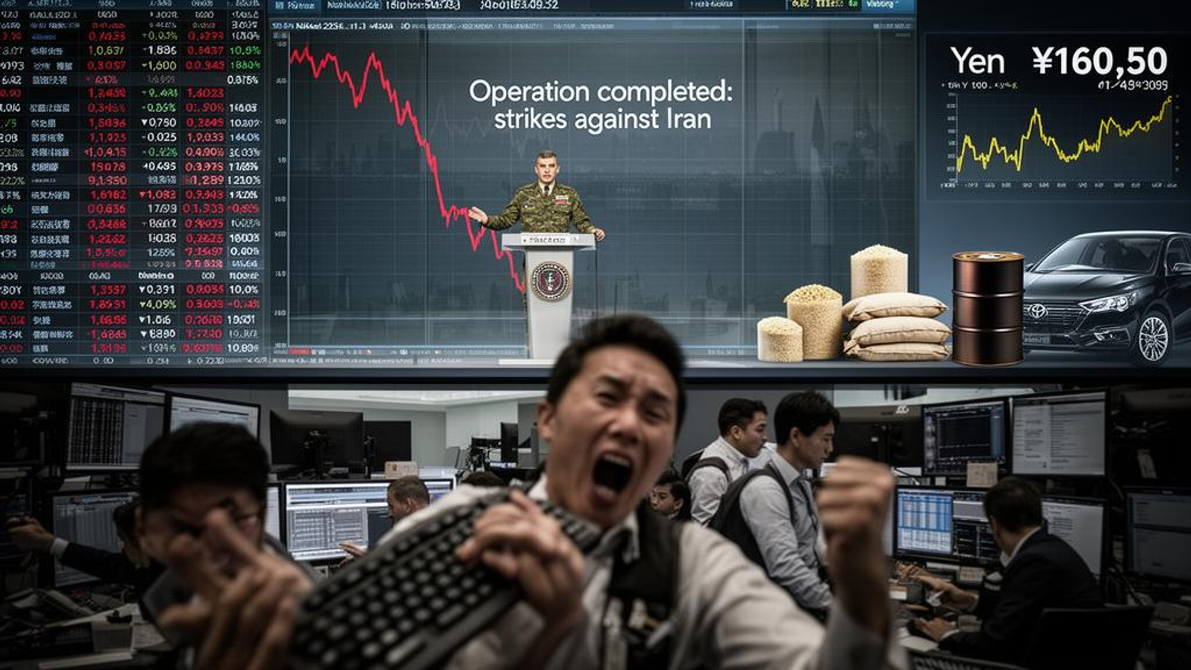 日経平均が小反発、一時1800円超安から奇跡の戻り―中東緊迫で荒い 