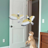 {DLGIFJIE} Simulation Bird Interactive Cat Electric Flying Bird Hanging Eagle Toys For Cats To Play 