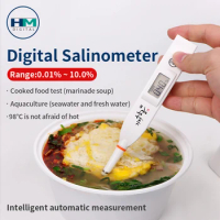 Digital Salinometer Electronic Salinity Meter LCD Display Seawater Salinity Testing Pen Kitchen Food Soup Sauce Salt Meter