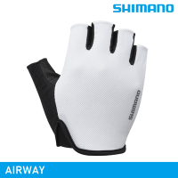 SHIMANO AIRWAY 手套 / 白色 (自行車手套 露指手套)