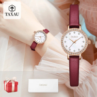 TAXAU - (kotak gratis) Jam Tangan Wanita 8101 Import Mewah Original Branded Mawar emas dan Putih Ant