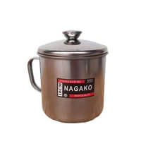 Mug Stainless Steel 9Cm - Mug Nagako 555 - Gelas Stainless Gagang 12cm