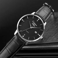 Cristiano Aillen Jam Tangan Pria 840 Kulit Kaca Sapphire Water Resistant 3 ATM Stainless Waterproof