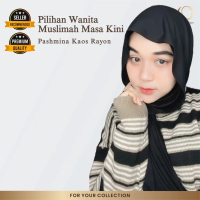 Hijab Pashmina Kaos Rayon Premium Bahan Adem Dan Mudah Dibentuk Muslim Kerudung Wine fauzana jilbab