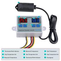 [จัดส่งทันที] XK-W1099 Temperature and Humidity Controller Egg Incubator Regulator Thermometer Hygro