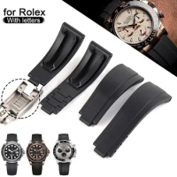 20mm Rubber Watchband for Rolex Submariner DAYTONA GMT DEEPSEA Silicone Strap Band Diver Sport Waterproof Bracelet 9×9mm Buckle