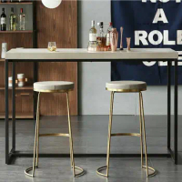 Nordic bar stool wrought iron bar stool fashion coffee chair gold high stool simple dining chair front chair