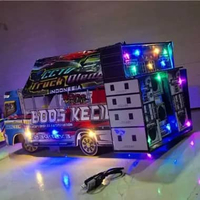 LB - Miniatur truk oleng New sound system bluetooth Brewog full lampu terpal BOOS KECIL BIRU