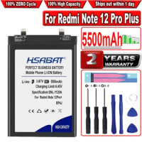 HSABAT 5500mAh BP4J Battery for Xiaomi Redmi Note 12 Pro+ / Note 12 Pro Plus