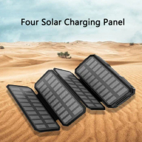 20000mAh Solar Power Bank Folding Portable Solar Charger Powerbank for iPhone 14 Samsung Xiaomi External Battery Pack Poverbank