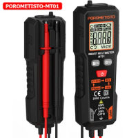 POROMETISTO MT01 Smart Digital Multimeter AC/DC Voltage Resistance Continuity Measurement Tester NCV Multimeter with Backlight
