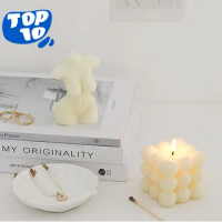 Woman Body Candle Soywax Scented 3D Cube Bubble Scented Candles Curvy Female Body Scented Sex Candle for Home Gecoration