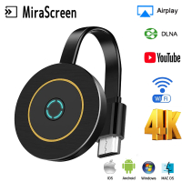 MiraScreen ไร้สาย HDMI Dongle Smat Stick Screen Mirroring WiFi สำหรับ Airplay 2.4G 5G 4K DLNA Miracast Android