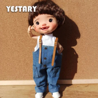 YESTARY BJD Doll Clothes Accessories Denim Jeans For 1/6 Blythe Doll Handmade White Top Blythe Clothes For 30CM Doll Accessories