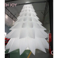 free air ship to door, 6m 20ft high white Christmas Inflatable Tree,LED lighting blow up Christmas tree balloon for sale