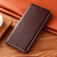 Luxury Wallet Phone Case for vivo T1 T1x T2 T2x X Note Pro 4G 5G Crazy Horse Genuine Leather Magnetic Flip Cover