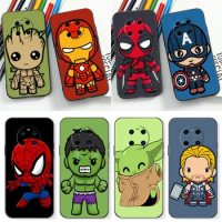 Cartoon Iron Man Groot Spiderman Yoda Case For Huawei NOVA Y90 Y70 Y61 10 10SE 9 9SE 8 8SE 8I 7 7I 5 5I 4 3 3I 2 PRO PLUS Cover