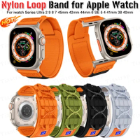 Nylon Strap for Apple Watch Ultra 2 9 8 7 6 SE Sports Loop Strap for iwatch Series 5 4 41mm 38 40mm 49mm 45mm 42mm 44mm Bracelet