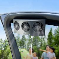 【ANTIAN】夏天汽車散熱降溫排氣電風扇 車載車窗空氣循環扇 車用除臭通風散熱器風扇(618限定)