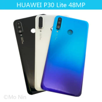 New Glass Housing For Huawei P30 Lite 48MP Back Battery Cover Rear Door Case Panel Replacement part with Camera lens