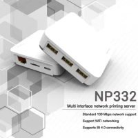 3 Usb Ports Network Rj45 Print Server For Multiple Usb Printers Adapter Suitable For Ios And Android Systems C7s7