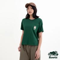 【Roots】Roots 女裝- ADVENTURE BUS短袖T恤(深綠色)