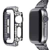 Tempered Glass Film+Cover for Apple Watch Case 9 41mm 45mm iWatch Series 8 SE 7 6 5 4 40mm 44mm Diam