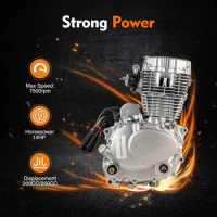 Single Cylinder 4-stroke ATV Motor Engine for Size-matching ATV Motorcycle 200CC/250CC 5-speed Manual Gear Shift Accessories