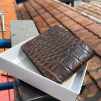 Premium Dompet Pria Kulit Buaya Asli Dompet Pendek Dompet Kartu Uang