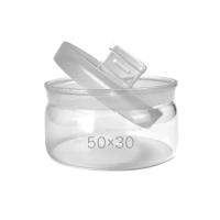 30ml 玻璃分裝瓶 分裝瓶 玻璃小瓶 分裝罐 小藥罐 圓形玻璃瓶 180-GWB5030(公仔收納罐 玻璃糖果罐)