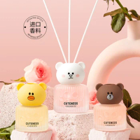 90ml Cartoon Reed Diffuser Sets Lovely Glass Bottle Aroma Oil Diffuser Rattan Sticks Perfume volatiles For Home Decoration