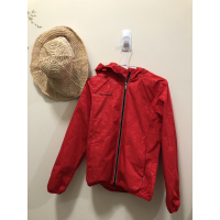二手近全新/Chamois迷彩紅色輕便可收納外套女版L號