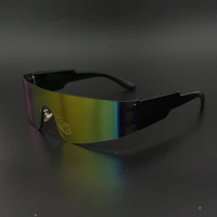 Fashionable Punk Style Rimless Sunglasses UV400 Men Women Running Fishing Goggles MTB Cycling Glasses Bicycle Eyewear Bike Eyes