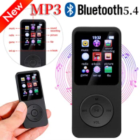 MP4 Player 1.8 Inch Metal Touch MP3 MP4 Music Player Bluetooth 5.0 Support Card Built-in Speaker FM Radio Alarm Clock E-Book
