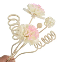 NEW 6PCS Artificial Flower Rattan Reed Sticks Fragrance Aroma Diffuser Bathroom Decor