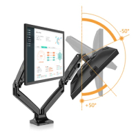 KALOC Laptop and Monitor Arm Mount Dual Monitor Arm Mount Computer Monitor Arm Support Desk Mount Stand