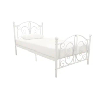 Bombay Metal Platform Bed, Twin, White King Size Bed Frame