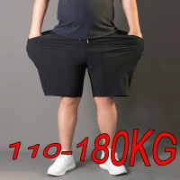 Men’s Plus Size Quick-Dry Loose Fit Sports Fitness Shorts for Summer (Fits up to 180 kg / 110 lbs)