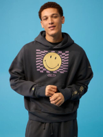 เสื้อกันหนาวผู้ชาย 2878 SMILEY WASHED HOODIE สี เทา