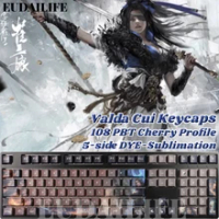 Valda Cui 108 Keycap Naraka Bladepoint Game PBT DYE Sublimation Cherry Profile MX Cross Axis Switch for Mechanical Keyboard