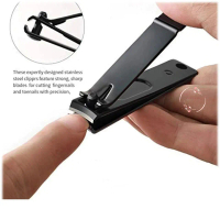 Stainless Steel Matte Black Nail Clipper Nail Strimmer Pengepit Kuku Pemotong Kuku Besi [BTH & Co. O