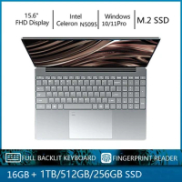 New laptop 15.6 Inch IPS DDR4 Ram 16GB RAM Intel 11th Celeron N5095 computador Windows 10 11 Pro Office Notebook Pc Portable
