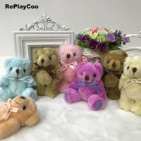 25pcsMini Teddy Bear Stuffed Plush Toys 13cm Small Bear Stuffed Toys pelucia Pendant Kids Birthday Gift Party DecorJ08801