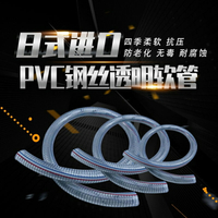 pvc鋼絲軟管塑料透明管耐高壓水管膠管液壓油管25/50/mm1寸防凍管
